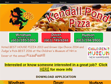 Tablet Screenshot of kendallpondpizza.com